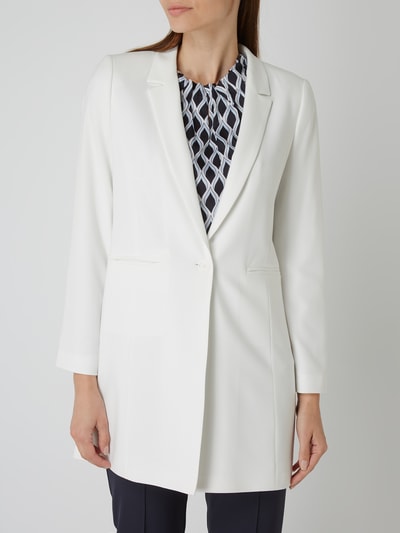 Taifun Lange blazer met 1-knoopssluiting  Wit - 4