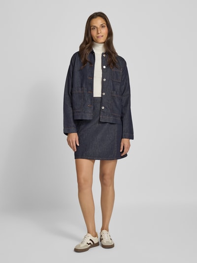 Marc O'Polo Spódnica jeansowa o rozkloszowanym kroju z mieszanki bawełny i lnu Jeansowy niebieski 1