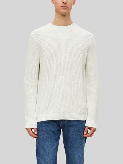s.Oliver RED LABEL Regular Fit Strickpullover aus reiner Baumwolle mit Rundhalsausschnitt Offwhite 3