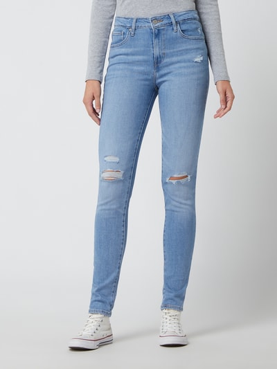 Levi's® Skinny fit high rise jeans met viscose, model '721'  Jeansblauw - 4