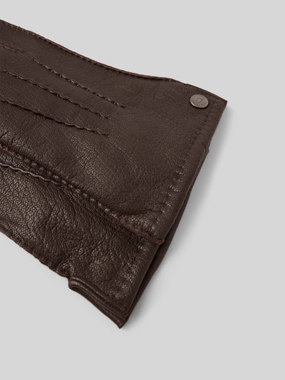 bugatti Handschuhe in Leder-Optik Dunkelbraun 2