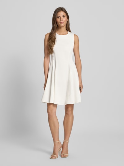 Rinascimento Cocktailkleid mit Rundhalsausschnitt Weiss 1