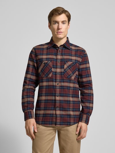 Tommy Hilfiger Koszula casualowa o kroju regular fit z czystej bawełny model ‘FLANNEL TARTAN’ Bordowy 4