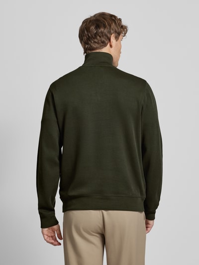 Lacoste Gebreide pullover met opstaande kraag Donkergroen - 5