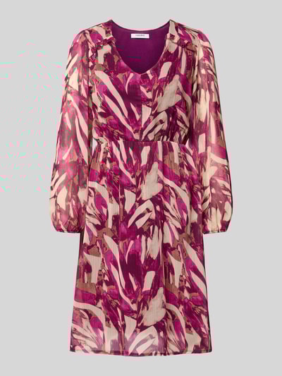 ZABAIONE Knielange jurk met V-hals Fuchsia - 2