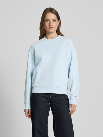 Tommy Hilfiger Sweatshirt mit Logo-Stitching Hellblau 4