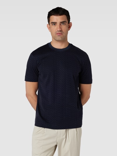 Emporio Armani T-shirt met all-over labelmotief Marineblauw - 4