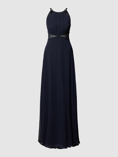 Jake*s Cocktail Abendkleid mit amerikanischem Ausschnitt Marine Melange 2