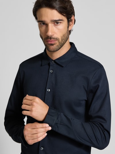 Marc O'Polo Regular Fit Freizeithemd aus reiner Baumwolle Marine 3