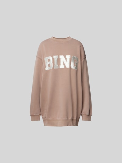 Anine Bing Oversized Sweatshirt mit Label-Detail Lila 1