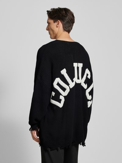 CARLO COLUCCI Strickpullover im Destroyed-Look Black 5