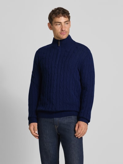 Polo Ralph Lauren Sweter z dzianiny z kaszmiru ze stójką i zamkiem błyskawicznym Granatowy 4