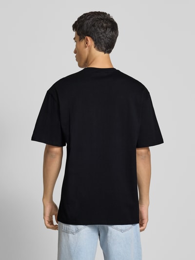 KARL KANI T-shirt met labelstitching en ronde hals Zwart - 5