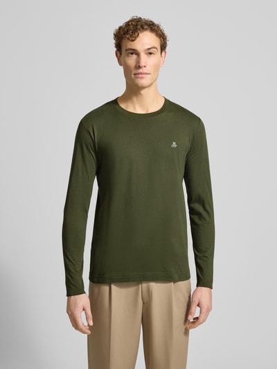 Marc O'Polo Shaped fit shirt met lange mouwen van puur katoen Olijfgroen - 4