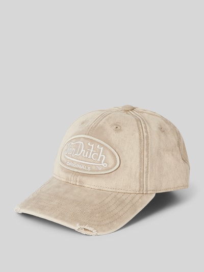 Von Dutch Trucker-pet met labelpatch, model 'DAD' Beige - 1