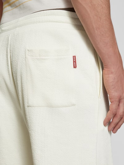 JOOP! Jeans Regular Fit Shorts mit Strukturmuster Modell 'Ediiz' Offwhite 3