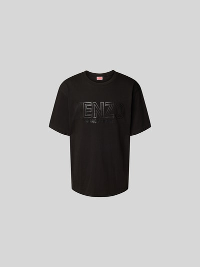 Kenzo T-Shirt mit Label-Print Black 2