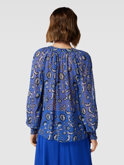 Part Two Blouse met all-over motief, model 'Ketta' Blauw - 5