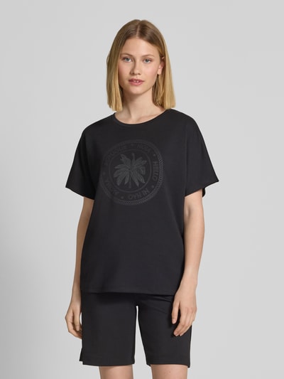 Soyaconcept Sweatshirt mit Label-Print Modell 'BANU' Black 4