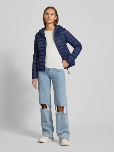 Review Kurtka pikowana z kapturem Granatowy 1