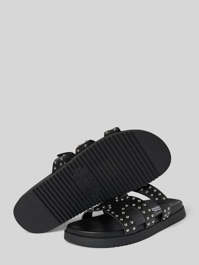 Steve Madden Slides aus Leder mit Ziernieten Modell 'MISSILE' Black 4