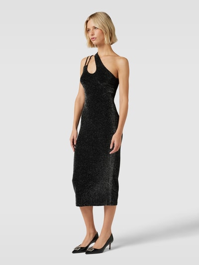 HUGO Knielanges Kleid mit Glitter-Optik Modell 'Nathene' Black 1