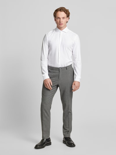 BOSS Slim fit zakelijk overhemd met extra lange mouwen, model 'Hant' Wit - 1