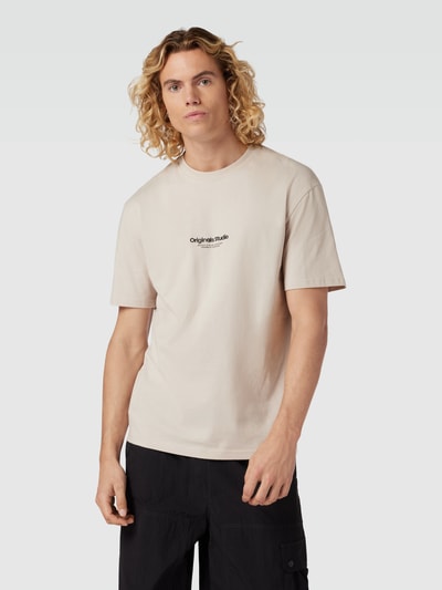 Jack & Jones T-shirt met ronde hals, model 'JORVESTERBRO' Offwhite - 4