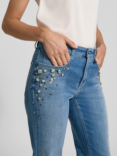 Cambio Flared jeans in verkorte pasvorm, model 'GINI' Lichtblauw - 3