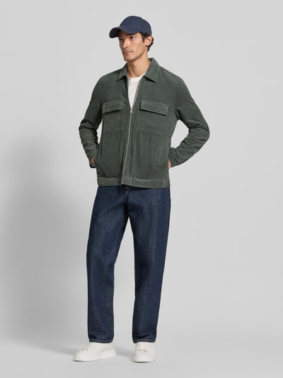 Marc O'Polo Regular Fit Hemdjacke aus reiner Baumwolle Schilf 1