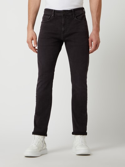 Pepe Jeans Jeansy o kroju tapered fit z dodatkiem streczu model ‘Stanley’ Czarny 4