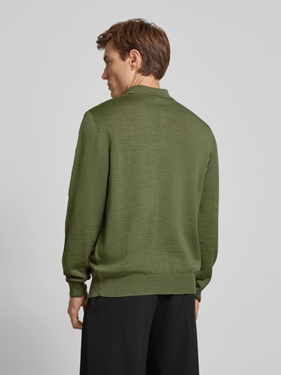 MAERZ Muenchen Gebreide pullover met polokraag Grasgroen - 5