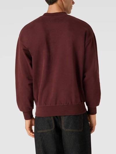Marc O'Polo Sweatshirt mit Logo-Stitching Modell 'Placed Artwok Sweat' Bordeaux Rot 5