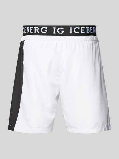 Iceberg Swim Badehose mit seitlichen Reißverschlusstaschen Weiss 3