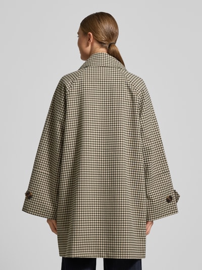 Barbour Relaxed Fit Kurzmantel mit Vichy-Muster Modell 'KENNEDY' Oliv 5