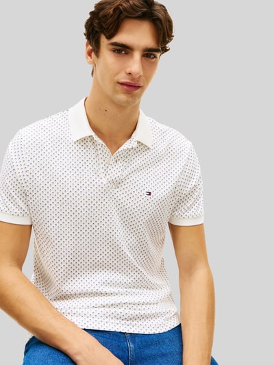 Tommy Hilfiger Regular Fit Poloshirt aus reiner Baumwolle Offwhite 3