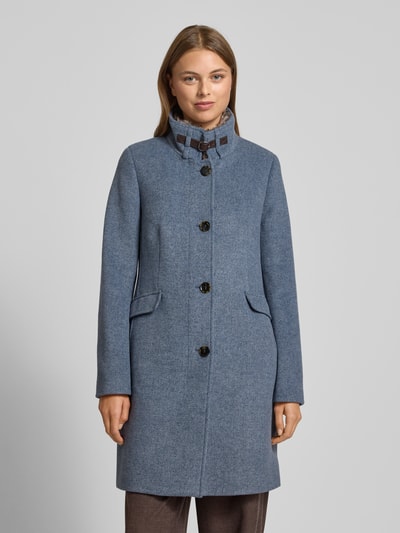 Christian Berg Woman Selection Regular Fit Mantel mit Woll-Anteil Dunkelblau Melange 4