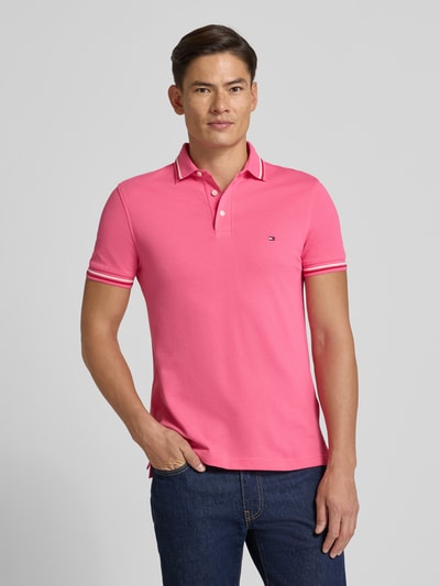Tommy Hilfiger Regular Fit Poloshirt aus Baumwoll-Mix Altrosa 4
