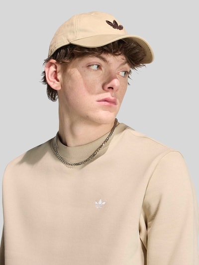 adidas Originals Bluza o kroju regular fit z mieszanki bawełny Piaskowy 3