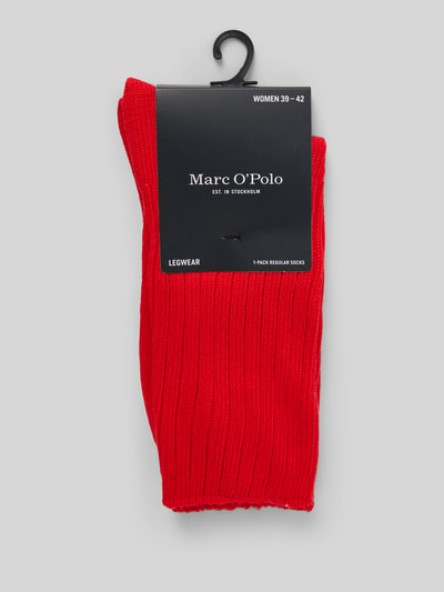 Marc O'Polo Socken aus weicher Bio-Baumwolle mit angenehmem Abschlussbund Rot 3