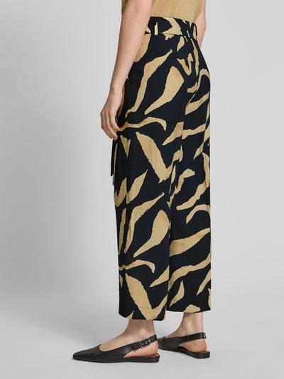 MANGO Stoffhose mit Stoffgürtel Black 5