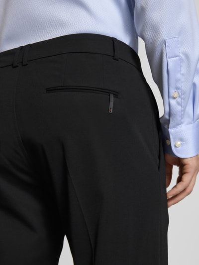 Cinque Stoffen broek met bandplooien, model 'Slato' Zwart - 3