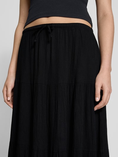 Review Długa spódnica z marszczeniem Czarny 3