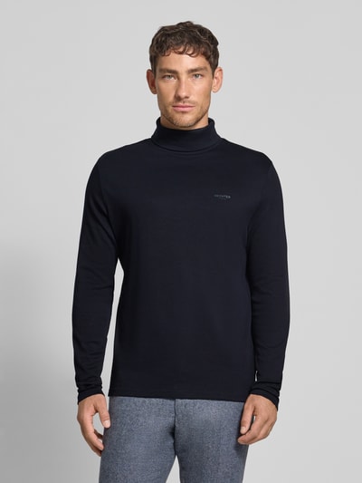 HECHTER PARIS Sweatshirt met col en logoprint Marineblauw - 4