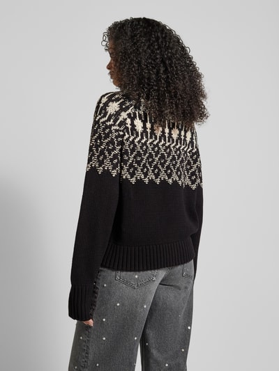 Jake*s Casual Strickpullover mit Stehkragen Black 5