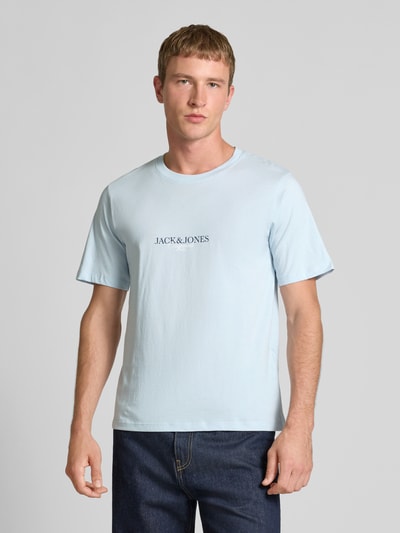 Jack & Jones T-Shirt mit Label-Print Modell 'BILLYBURG' Hellblau 4