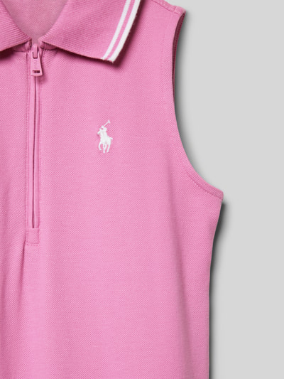 Polo Ralph Lauren Teens Polokleid mit Reißverschlussleiste Pink 2