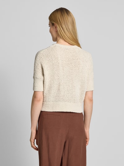 Someday Gebreid jack met 1/2-mouwen, model 'Tibelita' Zand - 5