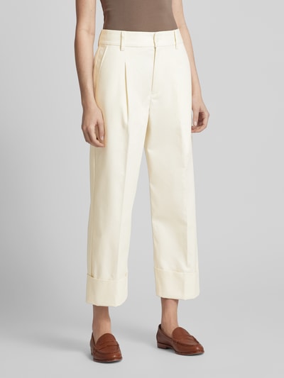 Lauren Ralph Lauren Stoffhose mit Bundfalten Modell 'ZEEYA' Offwhite 4