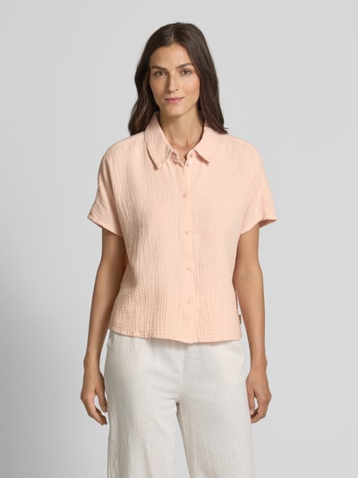 Tom Tailor Denim Boxy Fit Bluse aus reiner Baumwolle Rosa 4